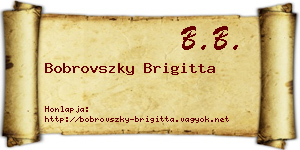 Bobrovszky Brigitta névjegykártya